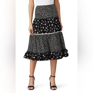 Sweet Baby Jamie Black and White Floral Women's Skirt